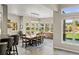 Bright dining area with ample natural light, stylish lighting fixtures, and a seamless transition to the kitchen at 5925 Zinnia Ct, Arvada, CO 80004