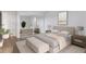 A serene main bedroom featuring a bed, nightstands, and mirrored closet at 480 S Marion Pkwy # 802, Denver, CO 80209