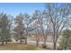 Scenic view of the surrounding landscape with mature trees lining the road and a blue sky overhead at 3260 47Th St # 205A, Boulder, CO 80301