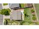 Aerial view of the property showcasing the layout of the house, landscaped yard, and surrounding neighborhood at 19410 E Ithaca Pl, Aurora, CO 80013