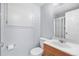 Small bathroom featuring a toilet and sink at 19410 E Ithaca Pl, Aurora, CO 80013