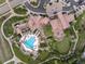 Stunning aerial view of the community's luxurious clubhouse and recreational area at 15156 W Baker Pl, Lakewood, CO 80228
