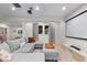 Finished basement media room with a projector and comfortable, large sectional sofa at 3636 Sublime Ct, Castle Rock, CO 80108