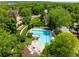 The beautiful community pool area is surrounded by lush greenery at 4779 White Rock Cir # B, Boulder, CO 80301