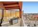 Cozy covered balcony offering views of city at 100 Park W Ave # 605, Denver, CO 80205