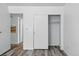 Walk in closet features access to the kitchen, offering space-saving storage at 5995 W Hampden Ave # 3I, Denver, CO 80227