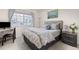 Well-lit bedroom features a large window, neutral walls, and modern decor at 9604 Brentwood Way # B, Broomfield, CO 80021