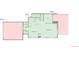 First floor floorplan depicts kitchen, dining area, living room, office, and garage at 24806 E Calhoun Pl # A, Aurora, CO 80016
