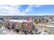 Aerial view of townhome community, showcasing location and landscape at 2946 Central Park Blvd, Denver, CO 80238