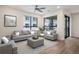 Inviting living room with contemporary furnishings, large windows, and ample natural light at 2066 S Holly St # 3, Denver, CO 80222
