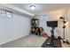 Basement space is currently used as workout space and is bright with natural light at 3975 S Logan St, Englewood, CO 80113