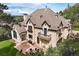 Aerial view showcasing the home's size and backyard patio at 1043 Meteor Pl, Castle Rock, CO 80108