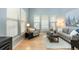 Well-lit living room with hardwood floors, large windows, and a neutral color palette at 16456 Wagon Pl, Parker, CO 80134