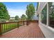 Spacious wooden deck overlooking the landscaped backyard at 3528 Morning Glory Dr, Castle Rock, CO 80109