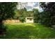 Spacious backyard featuring green lawn, shed, privacy fence, and mature trees providing shade and seclusion at 6080 S Detroit St, Centennial, CO 80121