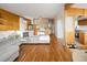 Spacious living room with hardwood floors, a comfortable gray sofa, and stylish decor at 6080 S Detroit St, Centennial, CO 80121