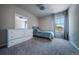 Comfortable carpeted bedroom with a dresser, window, and soft lighting, creating a relaxing atmosphere at 1873 Trevor Cir, Longmont, CO 80501
