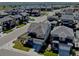 An aerial view of a residential neighborhood showcasing a well-maintained, landscaped community at 11246 Bellsong Ln, Littleton, CO 80125