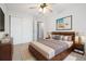 Stylishly furnished bedroom featuring soft textures, a ceiling fan and plenty of natural light at 325 Mulberry Cir, Broomfield, CO 80020