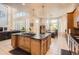 Open kitchen with large island, gas cooktop, breakfast nook, and stainless appliances at 10456 Carriage Club Dr, Lone Tree, CO 80124