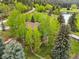 Lovely home surrounded by vibrant green trees and manicured landscape at 4230 S Meadow Brook Ln, Evergreen, CO 80439