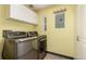 Convenient laundry room with modern washer and dryer and ample storage at 1060 S Eaton St, Lakewood, CO 80226