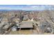 Overhead view of a property in a neighborhood with mountain views at 5060 S Fox St, Englewood, CO 80110