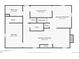 A finished basement floor plan with a laundry room, bathroom, and fireplace, all connected by stairs at 5060 S Fox St, Englewood, CO 80110