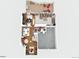 Second floor layout featuring open kitchen, living area, and a deck with outdoor seating at 9832 N Crystal Lake Dr, Littleton, CO 80125
