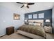 Spacious bedroom featuring vaulted ceiling, plush carpet, ample natural light and decorative finishes at 14693 E Crestridge Dr, Aurora, CO 80015