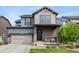 Charming two-story home with a stone-accented front porch and well-manicured lawn at 19121 E 65Th Ave, Denver, CO 80249