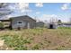 Spacious backyard with potential for landscaping, featuring a shed and plenty of room for outdoor activities at 575 2Nd St, Bennett, CO 80102