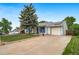 A charming one-story home, highlighted with vibrant blue trim and a well-maintained lawn, offers delightful curb appeal at 10007 Bryant St, Denver, CO 80260