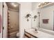 Neat bathroom featuring a shower and a simple vanity at 187 W Prestwick Ct, Castle Rock, CO 80104