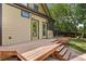 Spacious deck and well-maintained yard with a table at 2716 N Vine St, Denver, CO 80205