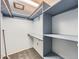 Organized closet features shelving and hanging rods for efficient storage space at 4032 S Atchison Way, Aurora, CO 80014