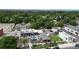 Aerial view of Denver Beer Co., showing building, parking, and surrounding area at 2456 S Marion St, Denver, CO 80210