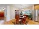 Formal dining room with hardwood floors and a charming china cabinet at 2456 S Marion St, Denver, CO 80210