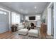Inviting living room with fireplace, hardwood floors, and lots of natural light at 3336 N Saint Paul St, Denver, CO 80205