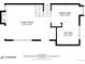 Floorplan featuring living room, dining area, and kitchen dimensions and layout at 12780 E Bethany Pl, Aurora, CO 80014