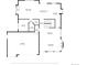 Floor plan showing the main floor layout with kitchen, living spaces, and garage at 21229 E 50Th Ave, Denver, CO 80249
