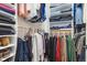 Organized walk-in closet with shelving and hanging space for clothes and shoes at 3305 W 126Th Ave, Broomfield, CO 80020