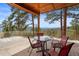 Scenic deck featuring outdoor seating, perfect for relaxing and enjoying stunning views at 13660 Rampart Dr, Conifer, CO 80433