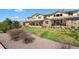 Townhome backyard with stone patios and outdoor seating at 12214 Stone Timber Ct, Parker, CO 80134