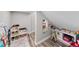 Finished basement area with a play area and decorative nook; plenty of room for storage at 12214 Stone Timber Ct, Parker, CO 80134