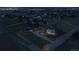 Night-time aerial view showing house and large property at 12626 N 1St St, Parker, CO 80134