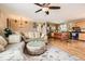 Open concept living room and kitchen at 12626 N 1St St, Parker, CO 80134