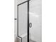 Modern shower stall with white subway tile, a glass door, and a built-in bench at 1221 W 144Th Ct, Westminster, CO 80023