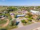 Aerial view of a home featuring a large shop, barn, garden area and open spaces at 14347 E 134Th Ave, Brighton, CO 80601