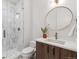 Modern bathroom with a large shower and stylish vanity at 3289 S Eudora St, Denver, CO 80222